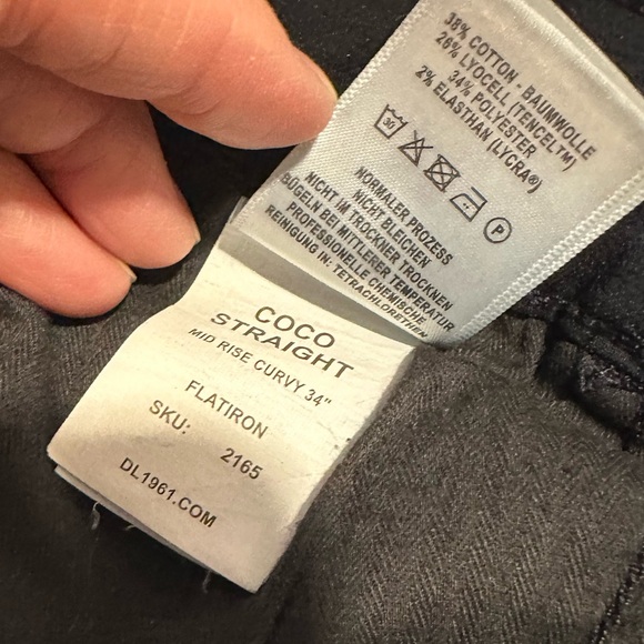 DL1961 Coco Straight Mid-Rise Curvy - Size 27 (inseam 34") Flatiron - Stretchy! - Picture 6 of 7